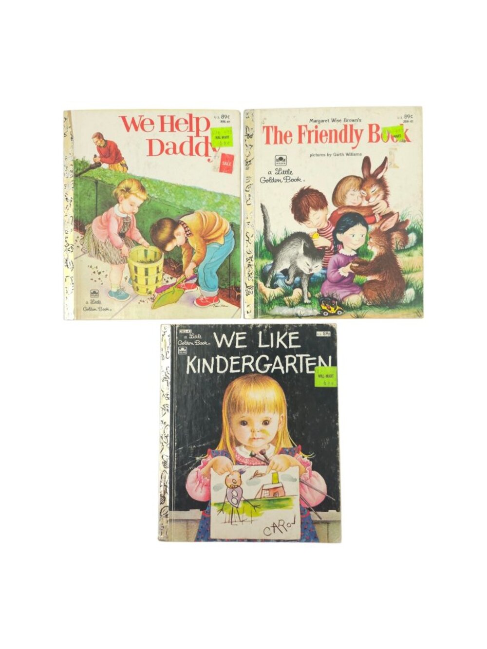 Little Golden Books Lot 3 We Help Daddy Friendly Book We Like Kindergarten
